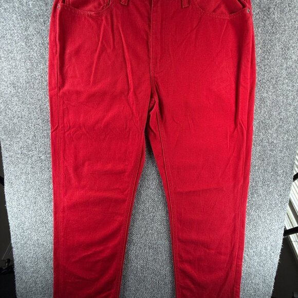Levi's 541 Athletic Fit Jeans Red Denim Men All Cotton Zip Fly Work ACTL 34X33 - Picture 1 of 16